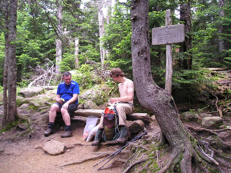 CarterDome (4).JPG - At the pass a through southbound AT through hiker was having lunch when we arrived.